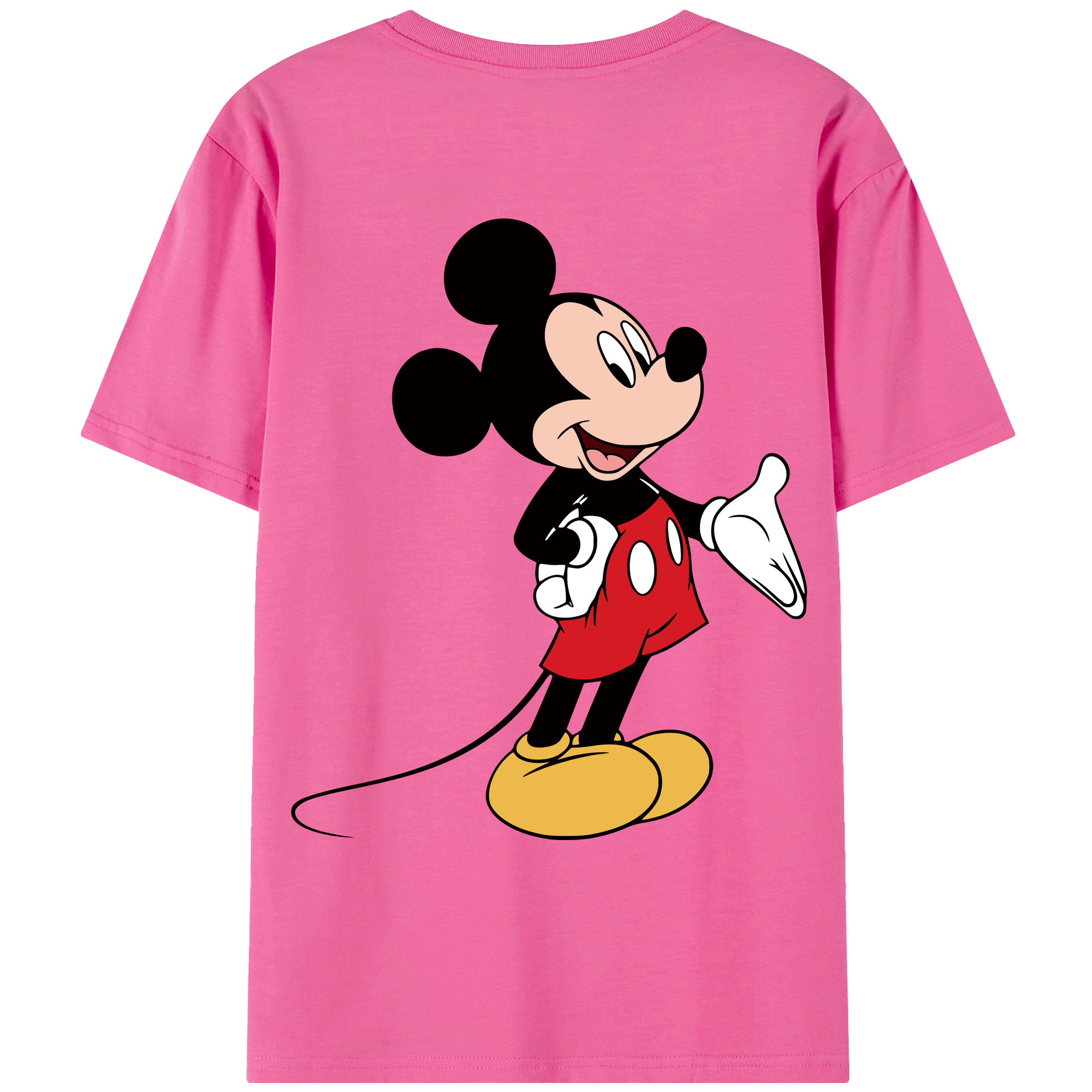 （画像用） ミッキーマウス Mickey Mouse レディース半袖Tシャツ(バックプリント)